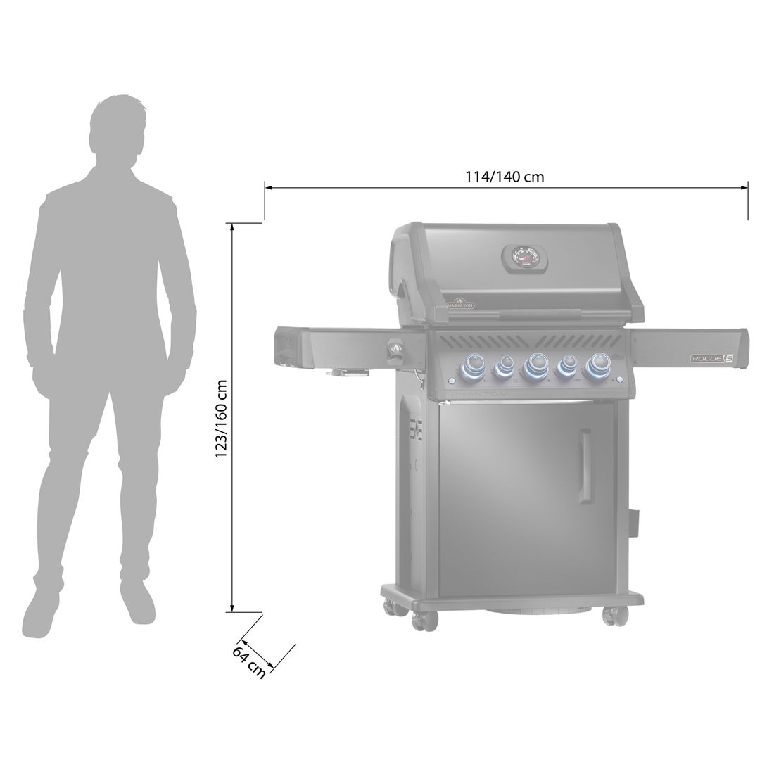 Napoleon Phantom Rogue PRO-S 425 RSIB Gasgrill Mattschwarz 2